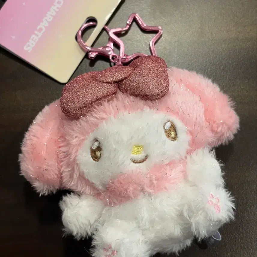 [BUNJANG] My Melody Pink Glitter Doll Keychain / 마이멜로디 핑크 반짝이 인형 키링