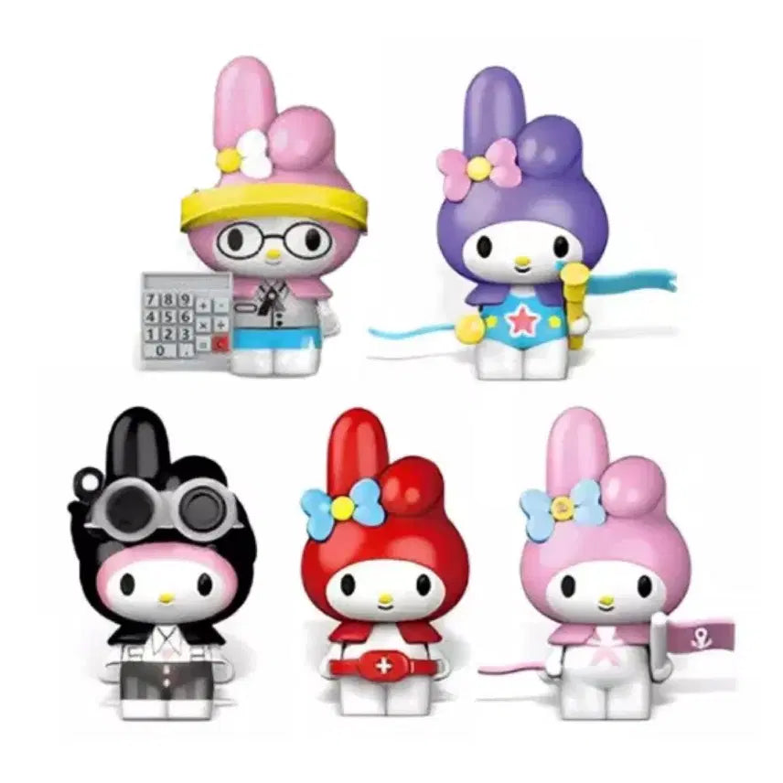 [BUNJANG] Sanrio 45th Anniversary My Melody Classic Building Blocks Figure Bundle Set / [마이멜로디]미개봉 일괄 산리오 45주년 고전 레고 블록 피규어 마멜