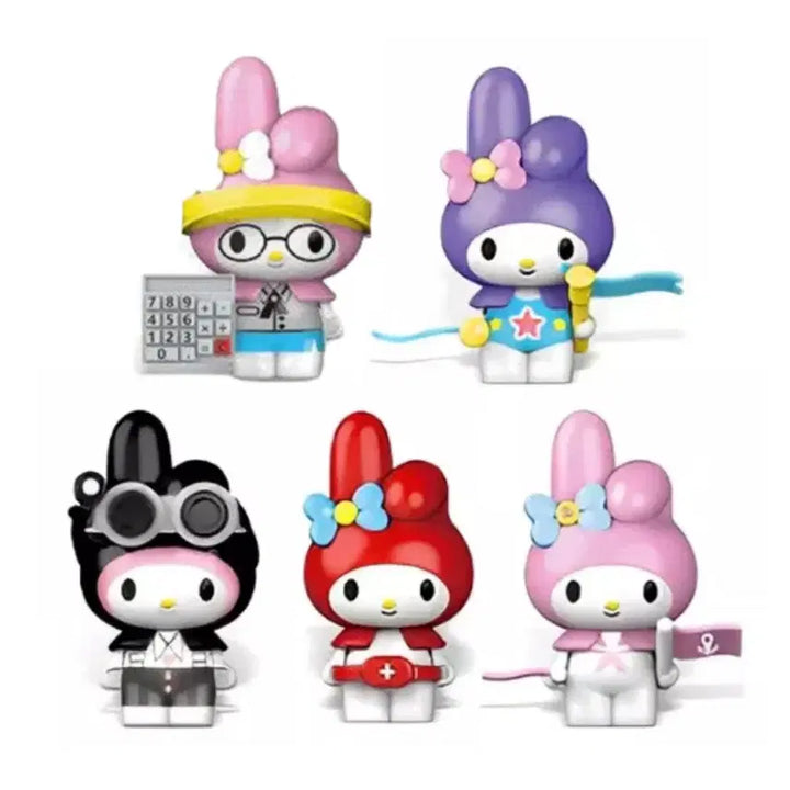 [BUNJANG] Sanrio 45th Anniversary My Melody Classic Building Blocks Figure Bundle Set / [마이멜로디]미개봉 일괄 산리오 45주년 고전 레고 블록 피규어 마멜
