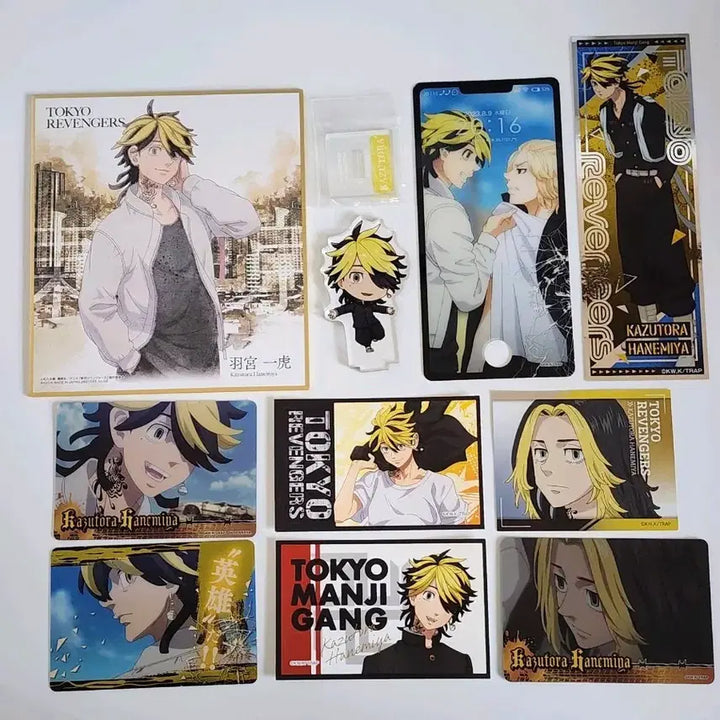 [BUNJANG] Tokyo Revengers Kazutora Bundle Set Acrylic Stand, Shikishi, Card, Sticker / 일괄) 도쿄 리벤저스 카즈토라 아크릴 스탠드 색지 카드 스티커 도리벤