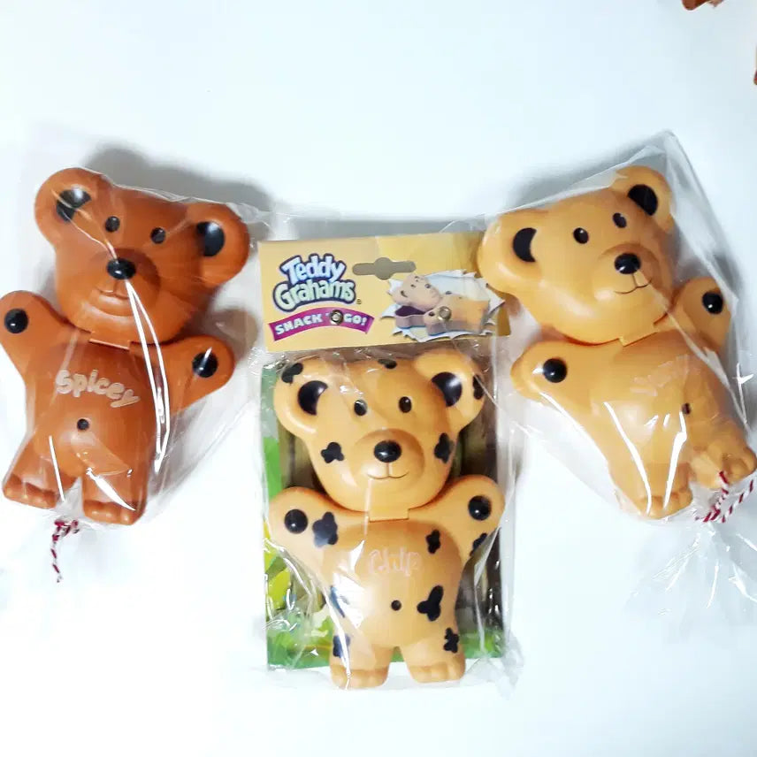 [BUNJANG] 1999 Teddy Grahams Container Set / 1999 테디 그라함 베어 컨테이너 4종 세트 일괄