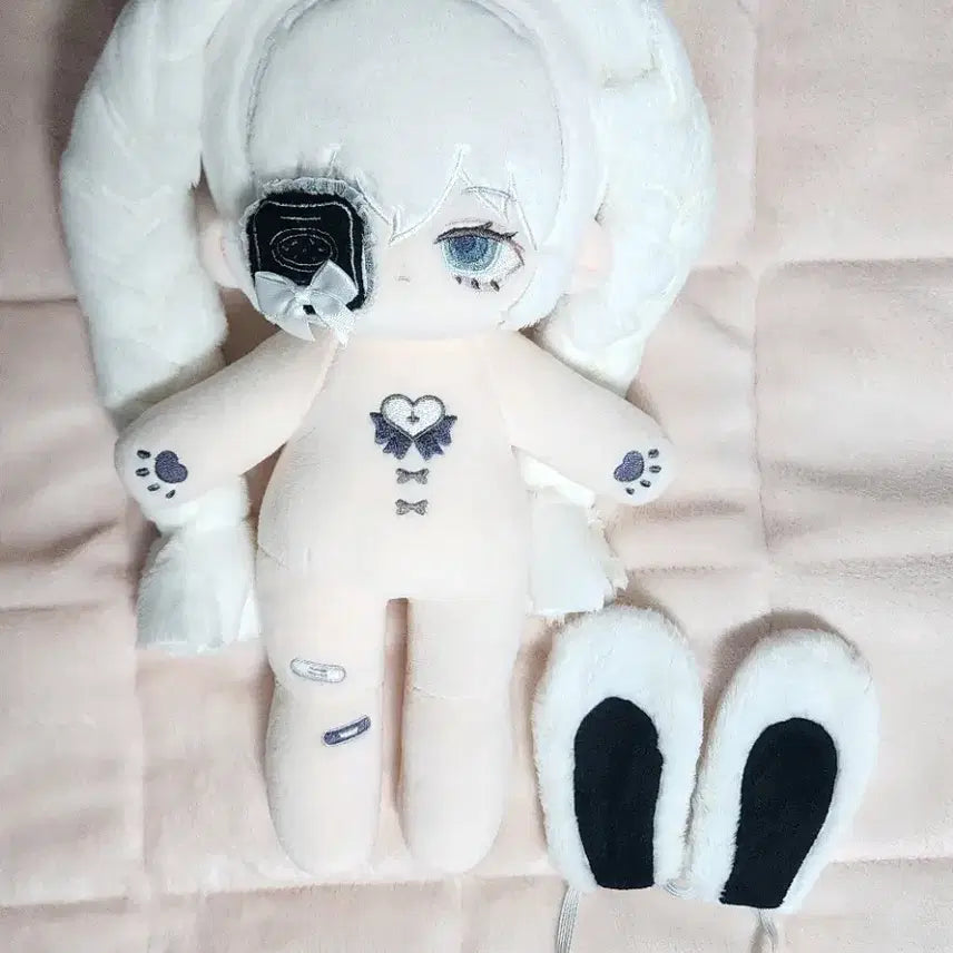 [BUNJANG] 25cm Cream Heart Boneyong Unofficial Plush Doll / 25cm 크림하트 뼈깅 무속성 솜인형 25깅 양도