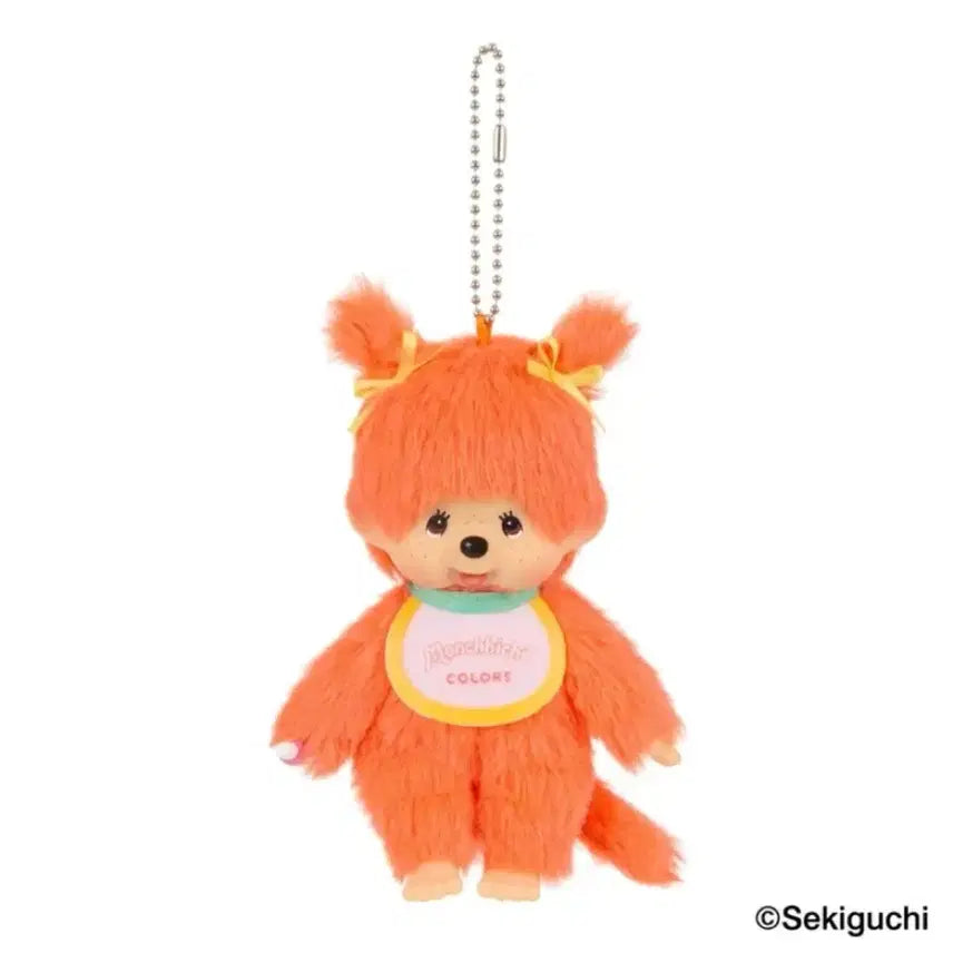 [BUNJANG] Monchhichi Colors Twin Tails Orange Plush Toy (New) / 양갈래 오렌지 몬치치 컬러즈(새상품)