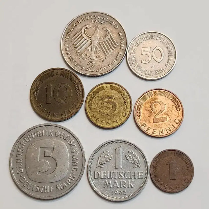 [BUNJANG] Germany Deutsche Mark Coin Collection Set (8 Coins) / 독일 마르크 주화 8점 일괄