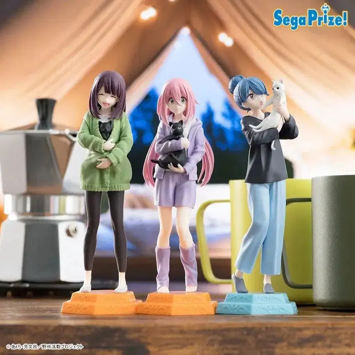 [BUNJANG] Yuru Camp Shima Rin &amp; Toki Ayano Sega Prize Figures / 유루캠프 세가 경품 피규어 시마 린 토키 아야노
