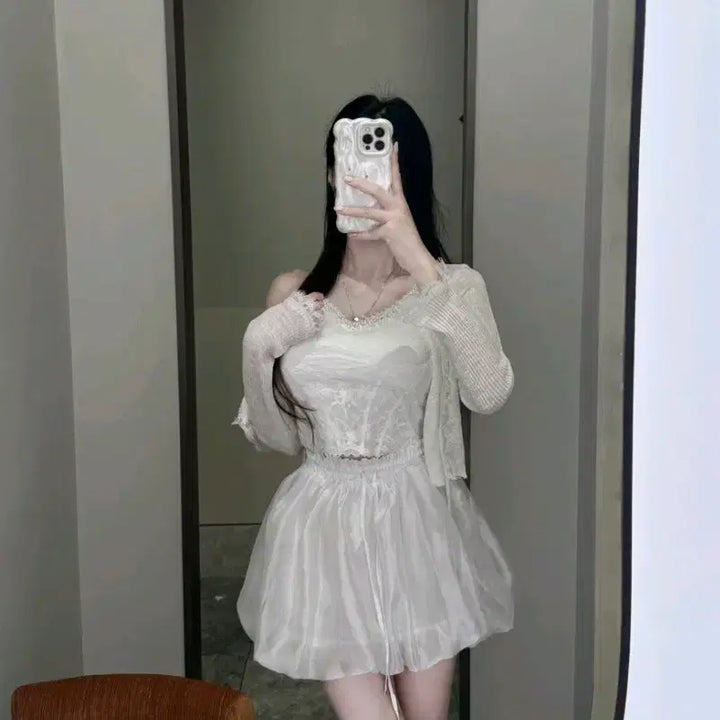 [BUNJANG] Imported Clothing Summer Sleeveless Cardigan Set / 수입의류 여름나시가디건세트  제이쁨데이트룩최종가격
