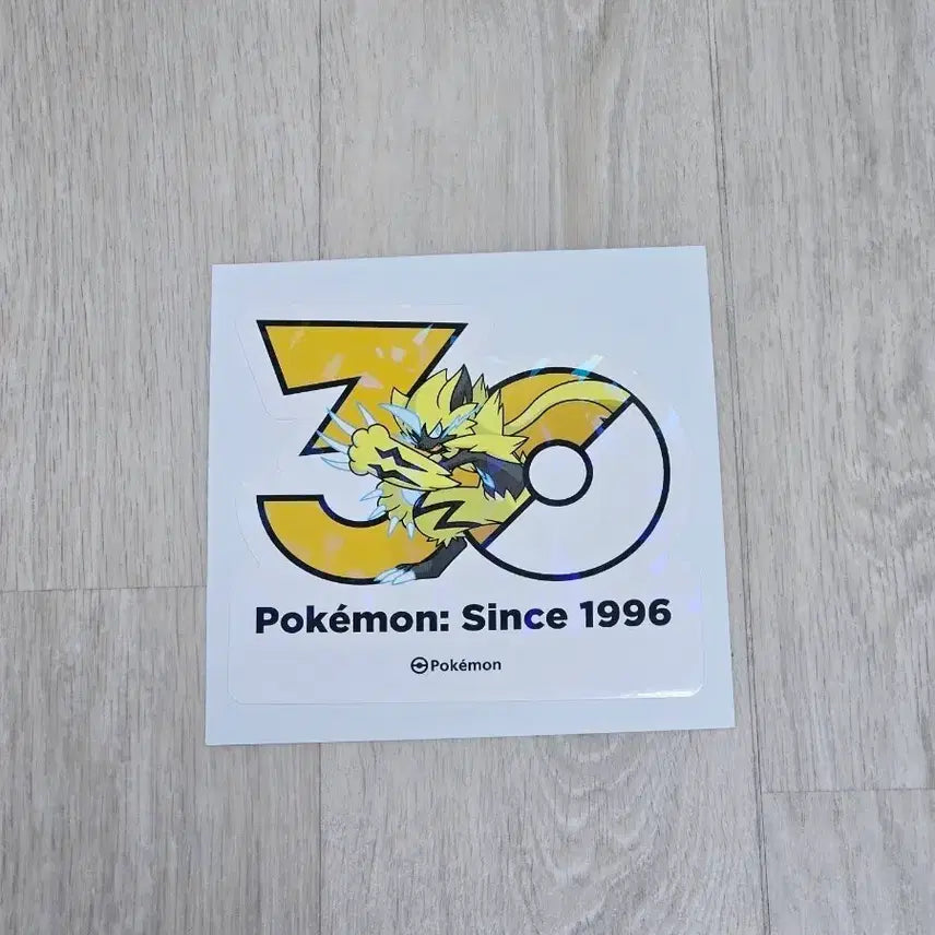 [BUNJANG] Pokemon 30th Anniversary Logo Sticker Zeraora / 포켓몬 30주년 로고 스티커 제라오라