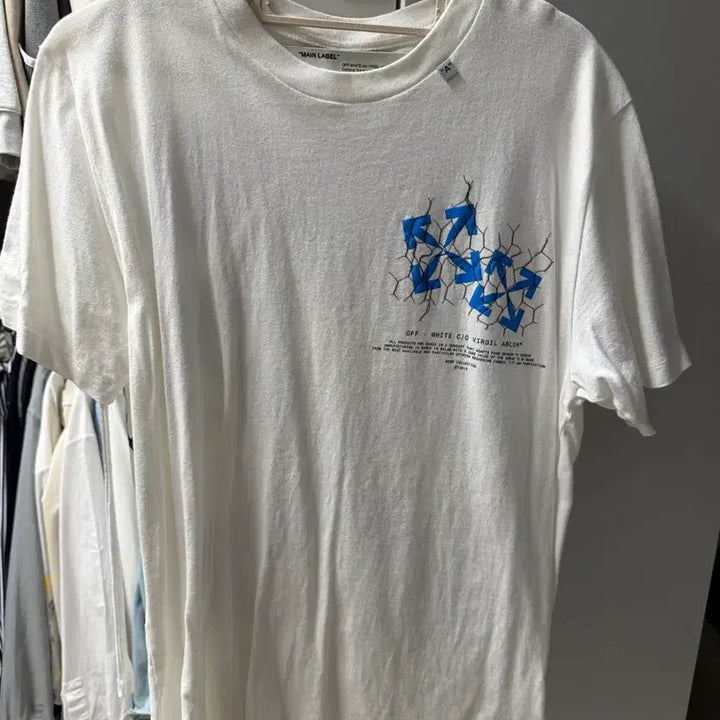 [SOLD OUT] 오프화이트 애로우 로고 반팔 티셔츠 화이트