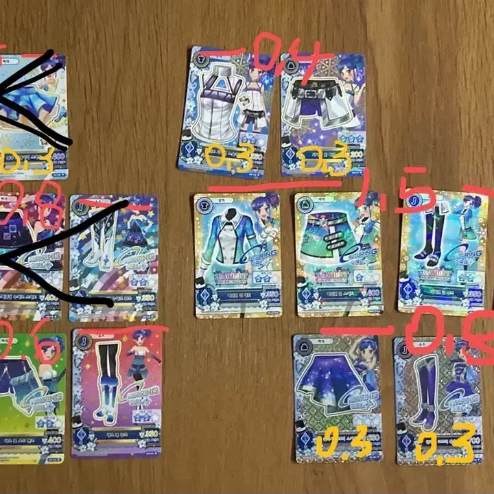 [BUNJANG] Aikatsu! Marine Aoi Card Set - School Look Bundle / 가격 내림) 아이엠스타 마린 아이카츠 아오이 1기 카드 프레 한판