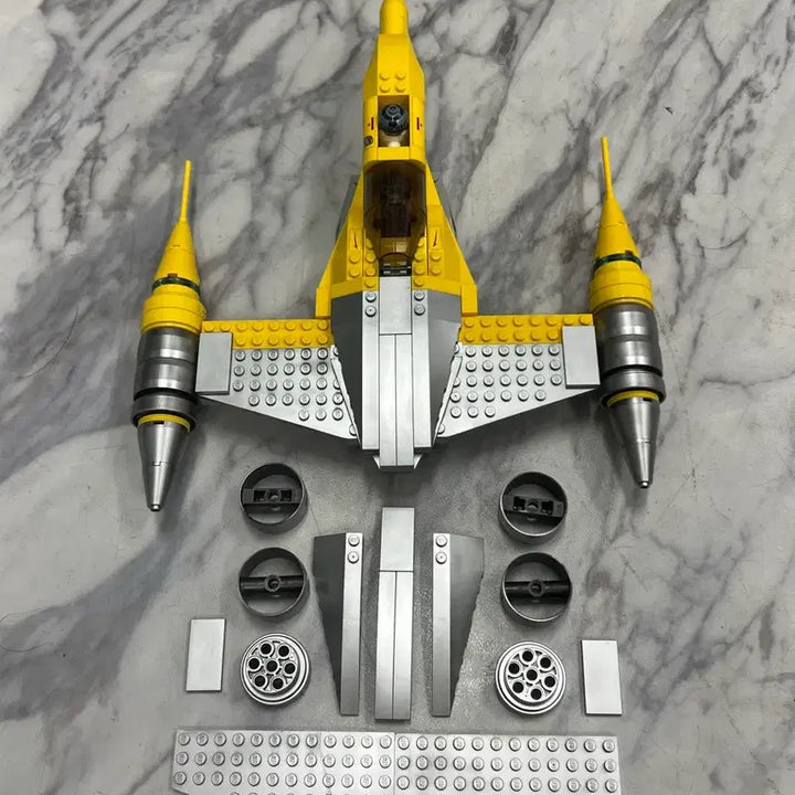 [BUNJANG] LEGO Star Wars Naboo Starfighter Silver Painted Brick Set / 레고 스타워즈 나부 스타파이터 실버 도색 브릭세트(75092,75442