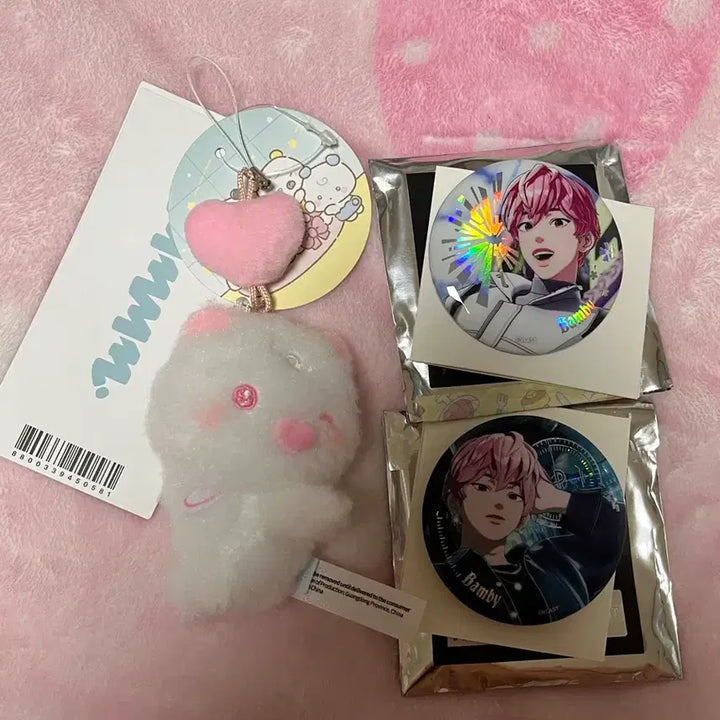 [BUNJANG] Mhouse Bambi Bundle Set Mobile Charm Can Badge / 므메미무 베이미 미므 모바일참 대쉬 캔뱃지 밤비 일괄