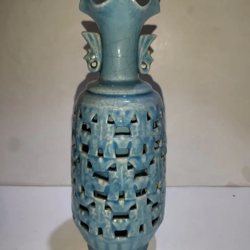 [BUNJANG] Chinese Celadon Vase with Openwork / 중국도자기 시요