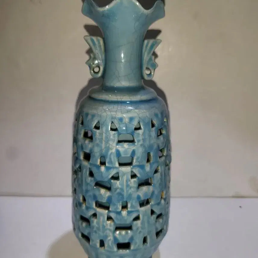[BUNJANG] Chinese Celadon Vase with Openwork / 중국도자기 시요