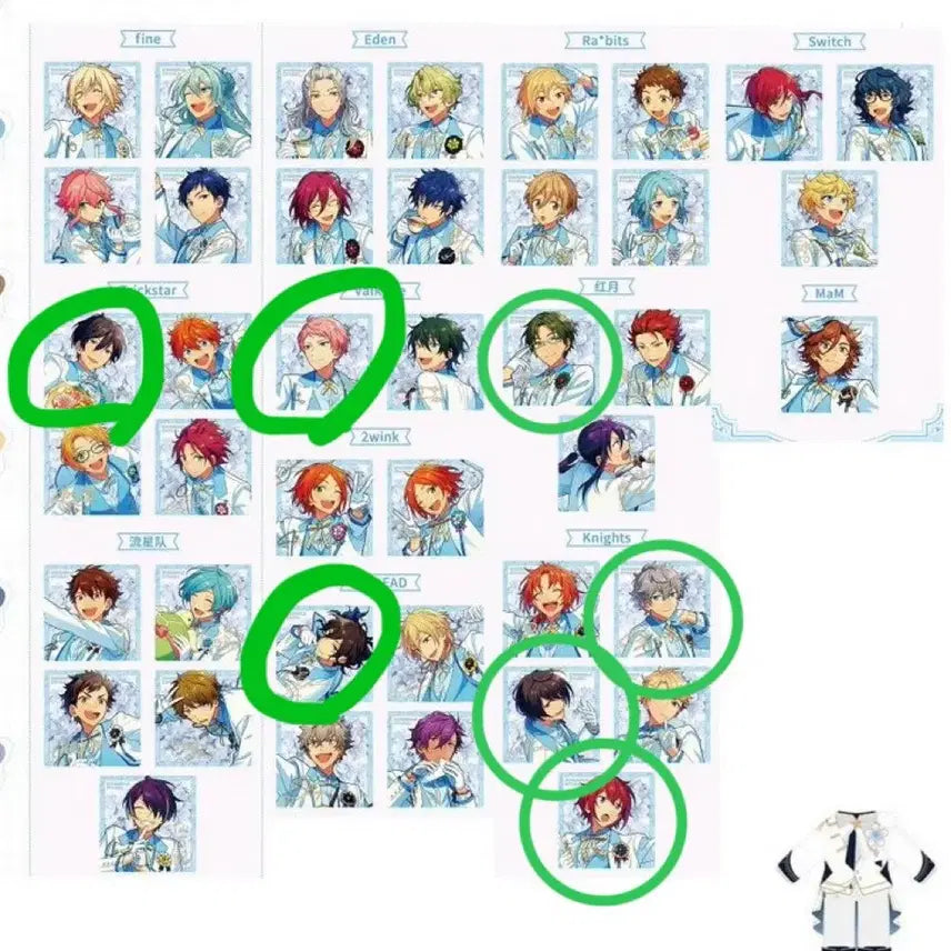 [BUNJANG] Ensemble Stars! Split Set (Trading Pins) / 중스타 앙스타 공구 리츠 세나 이즈미 레오 미카 쥰 히요리 에이치 카오루