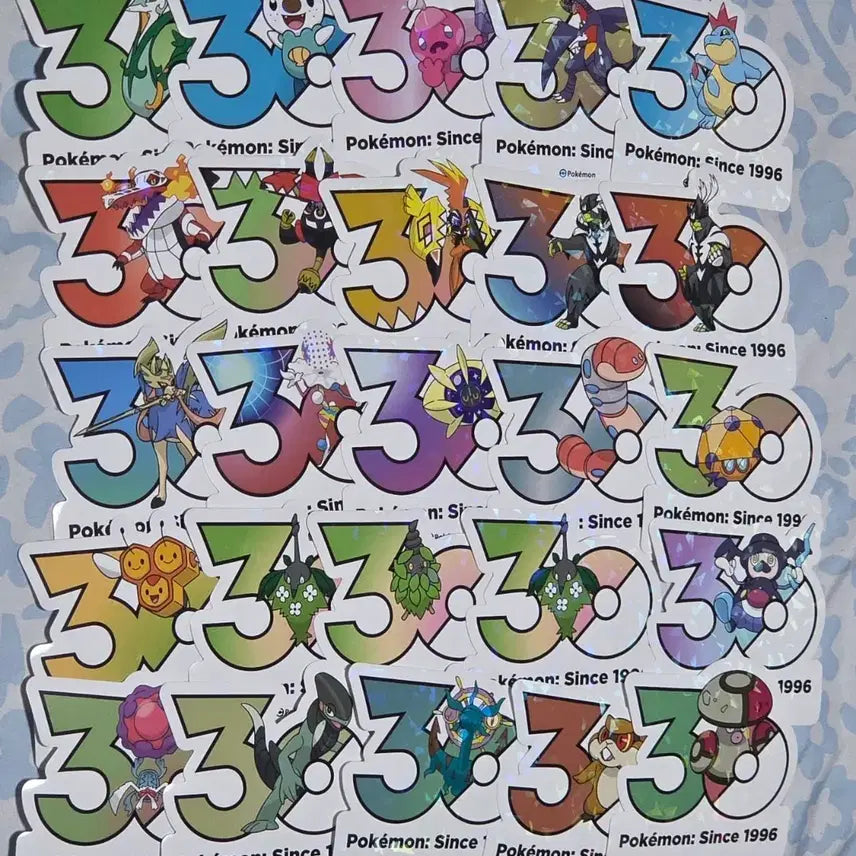 [BUNJANG] Pokemon 30th Anniversary Sticker Set / 포켓몬 30주년 스티커 판매