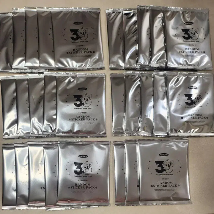 [BUNJANG] Pokemon 30th Anniversary Random Logo Sticker Pack (Sealed) / 포켓몬 30주년 기념 랜덤 로고 스티커 팩 미개봉