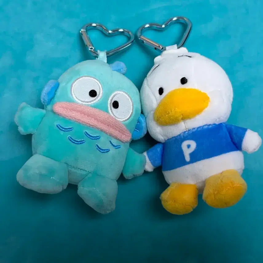 [BUNJANG] Sanrio Hangyodon &amp; Ahirunopekel Keychain Set / 산리오 한교동&amp;아히루노페클 키링 세트
