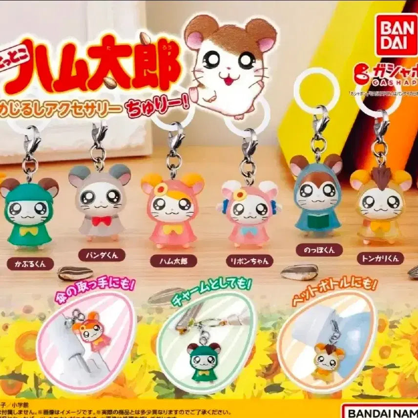 [BUNJANG] Hamtaro Ribon Ichiban Kuji Keychain / 방가방가 햄토리 3탄 메지루시 가챠 리본이 우비 키링 햄스터 리본