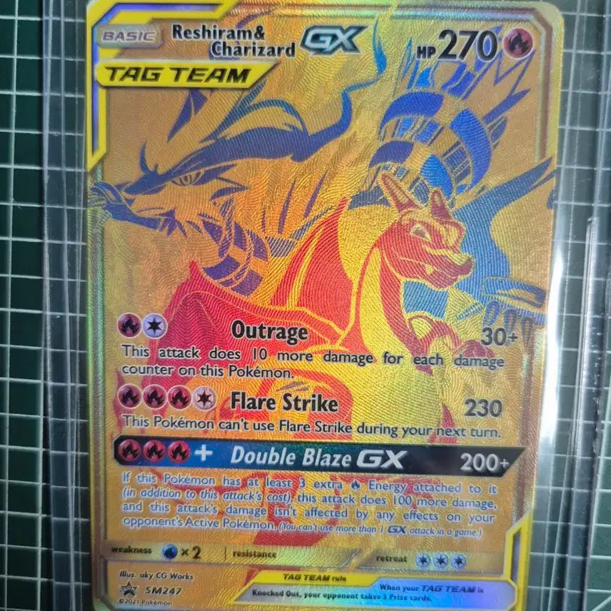 [BUNJANG] Reshiram &amp; Charizard GX Tag Team Neo Genesis Promo Card (Graded) / 2021 북미판 태그팀 레시라무&amp;리자몽 gx 프로모 등급용