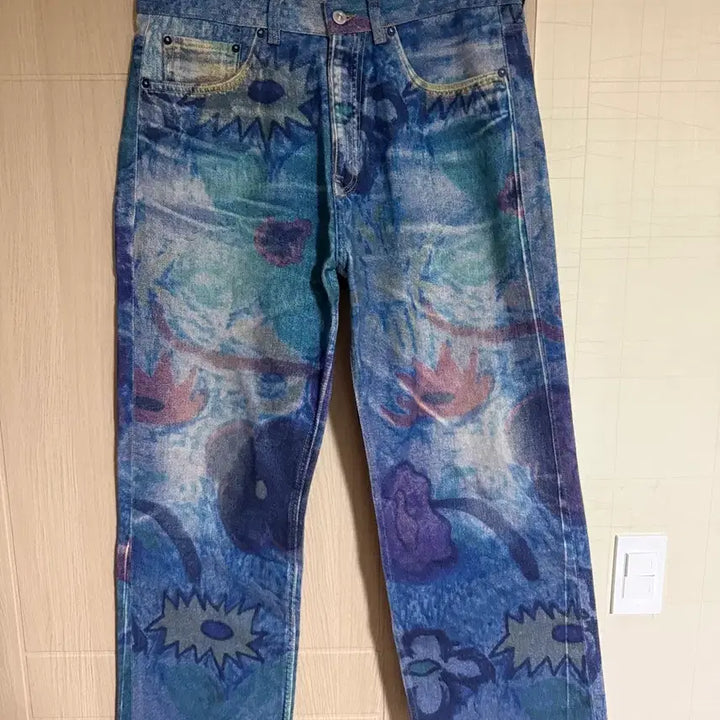 [BUNJANG] Our Legacy Third Cut Digital Chalk Flower Denim Pants Size 33 / [33] 아워레가시 써드컷 디지털 초크 플라워 데님 팬츠