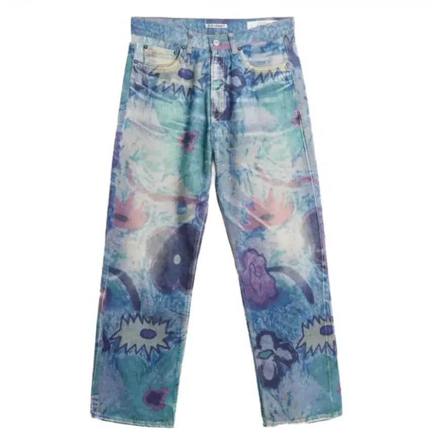 [BUNJANG] Our Legacy Third Cut Digital Chalk Flower Denim Pants Size 33 / [33] 아워레가시 써드컷 디지털 초크 플라워 데님 팬츠