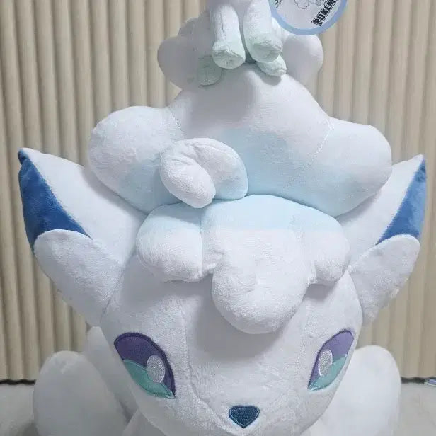[BUNJANG] Alolan Vulpix Large Plush (45cm) + Mini Vulpix Plush Set / 포켓몬 알로라 식스테일 45cm 초대형 인형 + 미니 식스테일 증정