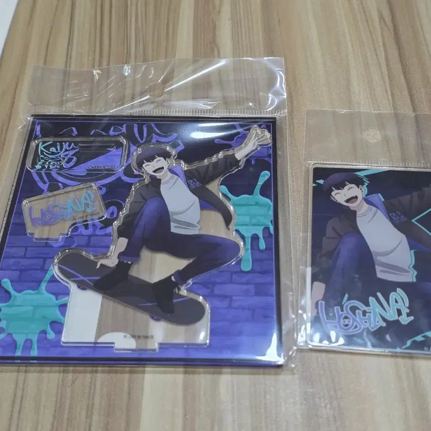 [BUNJANG] Kaiju No. 8 Hoshina Acrylic Stand &amp; Acrylic Card / 괴수8호 호시나 스케이트보드 아크릴 &amp; 아크릴 카드