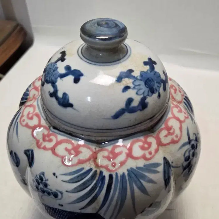 [BUNJANG] Blue and White Porcelain Moon Jar with Butterfly Motif / 청화백자 나비문 달항아리 지름23cm무게1.8kg 할인중