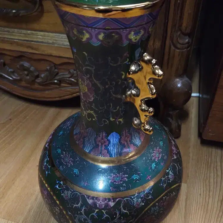 [BUNJANG] Rare Large Blue-Glazed Porcelain Vase with Inlaid Design / 청대 오체 희귀 대형 포입주병 높이33cm무게1.9kg 할인중 무료배송