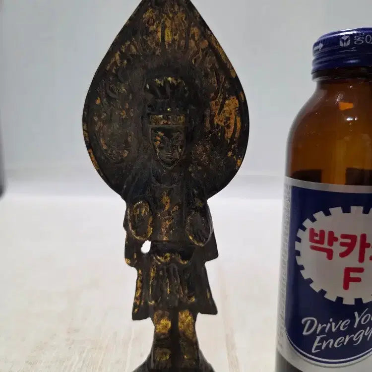 [BUNJANG] Bronze Gilt Seated Buddha Statue 16cm / 청동 금체 뭉짜 입불상 높이16cm 한시할인