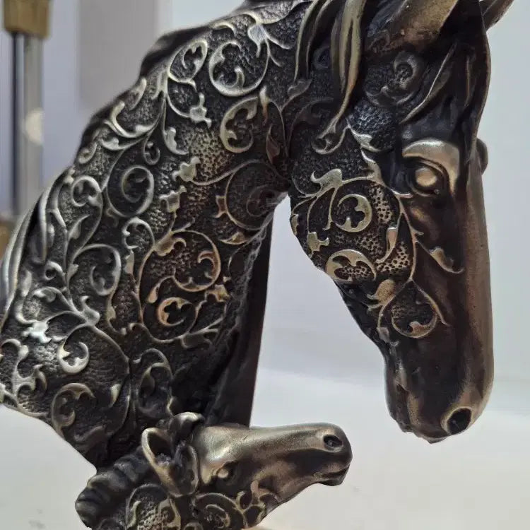 [BUNJANG] Brass Twin Horse Sculpture 23cm / 황동 쌍마 브론즈 높이23cm 무게1.8kg 할인중