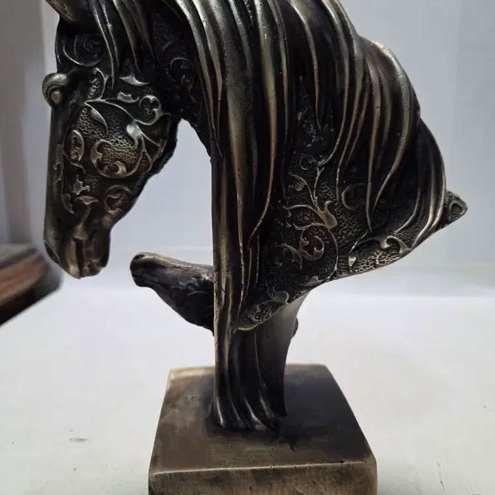 [BUNJANG] Brass Twin Horse Sculpture 23cm / 황동 쌍마 브론즈 높이23cm 무게1.8kg 할인중