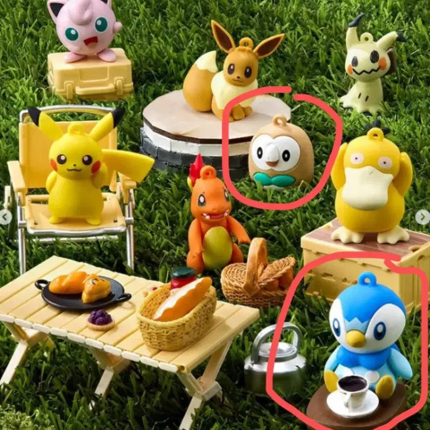[BUNJANG] Ediya Pokemon Magnet Keychain - Fennekin, Piplup / 이디야 포켓몬 마그넷 키링 나몰빼미 펭도리