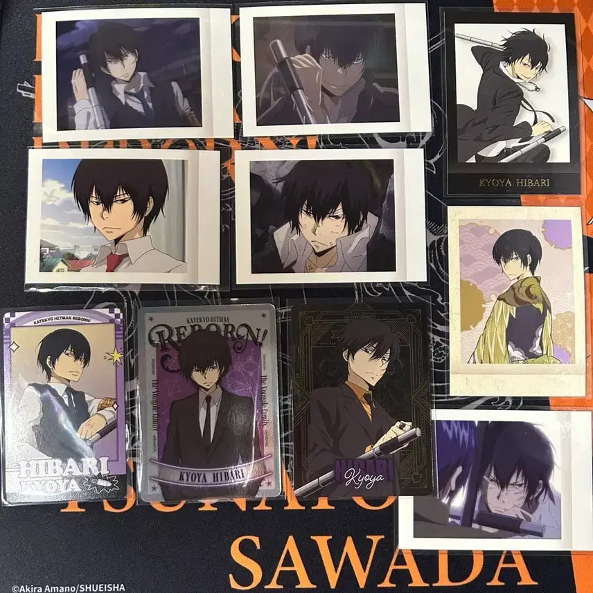 [BUNJANG] Katekyo Hitman Reborn! Hibari Kyoya Paper Merchandise Bundle / 가히리 히바리 파샤 스냅마이드 클리어 메탈 스티커 일괄