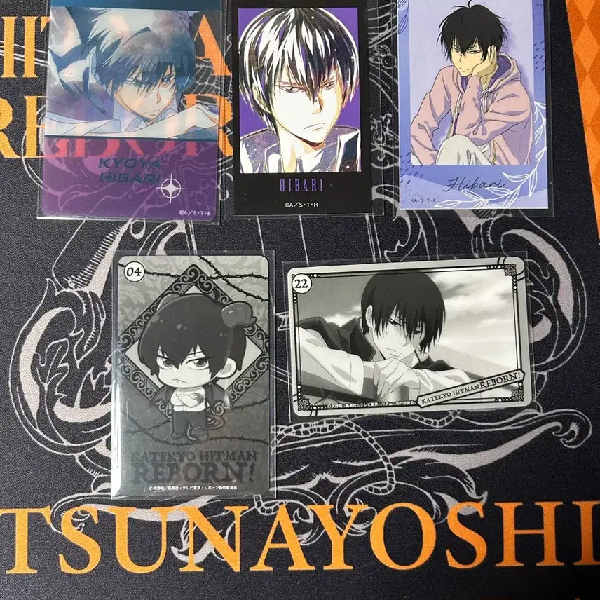 [BUNJANG] Katekyo Hitman Reborn! Hibari Kyoya Paper Merchandise Bundle / 가히리 히바리 파샤 스냅마이드 클리어 메탈 스티커 일괄