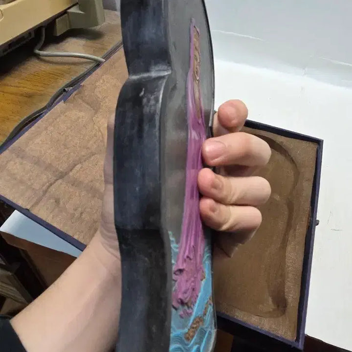 [BUNJANG] Large Antique Calligraphy Inkstone / 골동 대형 관세음 서예용 흑먹 세로23cm 무게636g 대폭할인