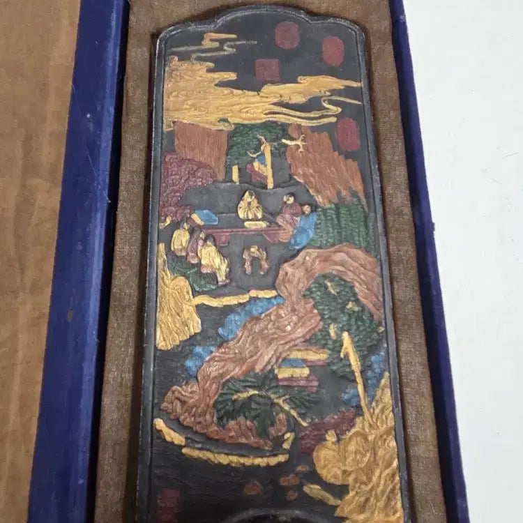 [BUNJANG] Antique Large Calligraphy Inkstone (22cm, 738g) / 골동 대형 서예용 흑먹 세로22cm 무게738g 대폭할인