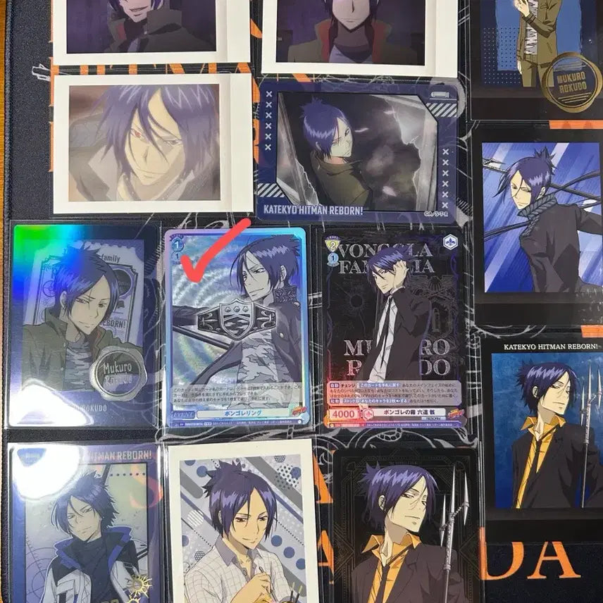 [BUNJANG] Katekyo Hitman Reborn! Mukuro Rokudo Card Bundle / 가히리 무쿠로 파샤 스냅마이드 클리어 메탈 스티커 일괄