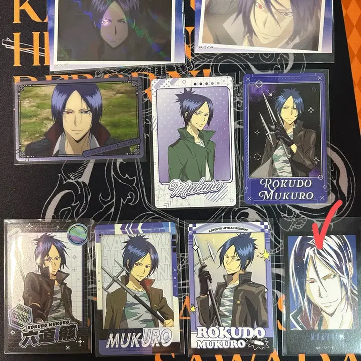 [BUNJANG] Katekyo Hitman Reborn! Mukuro Rokudo Card Bundle / 가히리 무쿠로 파샤 스냅마이드 클리어 메탈 스티커 일괄