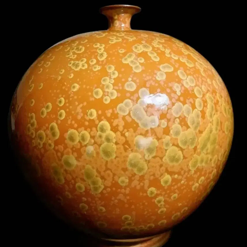 [BUNJANG] Baekje Ceramic Studio Wooseok Jeong Jihyun Glazed Ceramic Vase / 백제도예 우석 정지현 요변 결정유 도자기