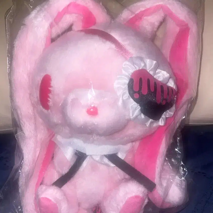 [BUNJANG] Gloomy Bear Universal Rabbit Eye Patch Plush Doll (Pink) / 글루미베어 범용토끼 아이패치 핑크 인형 한요우우사기 누이 고딕고스 글루미
