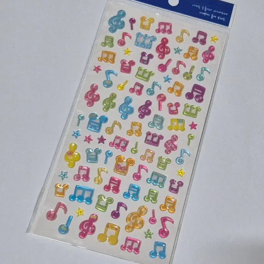 [BUNJANG] Classic Transparent Musical Note Stickers / 고전 투명 음표 스티커