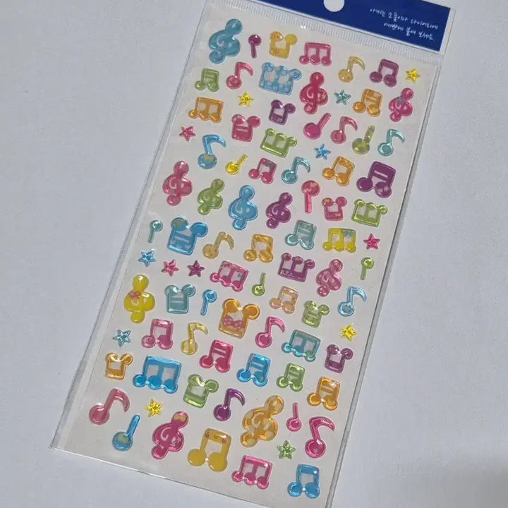 [BUNJANG] Classic Transparent Musical Note Stickers / 고전 투명 음표 스티커