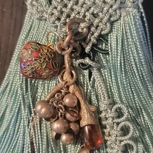 [BUNJANG] Sterling Silver Norigae with Amber, Cloisonné, and Gemstones / 은 노리개 작품