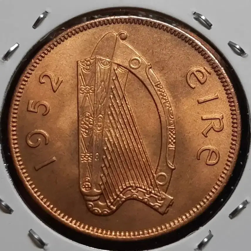 [BUNJANG] 1952 Ireland 1 Penny Uncirculated Coin / 아일랜드 미사용 1952년 1페니 대형주화.외국주화 주화 화폐 동전
