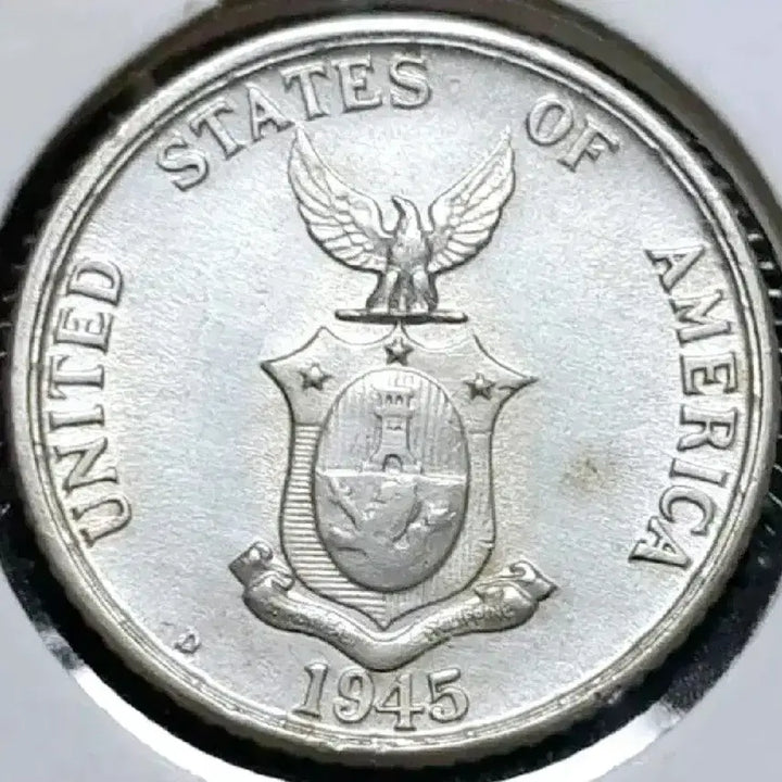 [BUNJANG] 1945 Philippines Mint Condition 20 Centavos Silver Coin / [은화] 미국령 필리핀 미사용 1945년 20센타보스.외국주화 동전 화폐