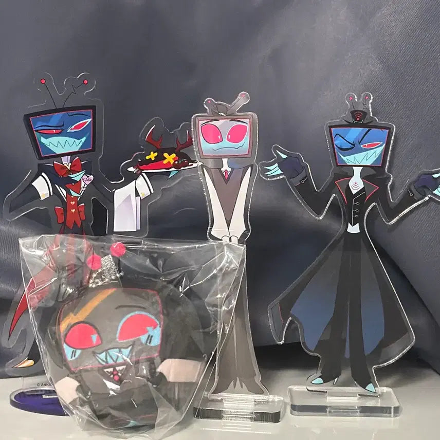 [BUNJANG] Hasbeen Hotel Vox "Animate" Acrylic Standee &amp; Unofficial Plush Doll Set / 해즈빈호텔 복스 애니메이트 아크릴 비공식 인형 양도 판매