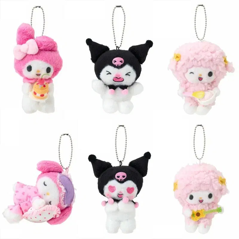 [BUNJANG] Sanrio Netflix Anime Mascot Holder Plush Keychain My Melody Kuromi Piano / 산리오 넷플릭스 애니 마스코트 홀더 인형 키링 마이멜로디 쿠로미 피아노