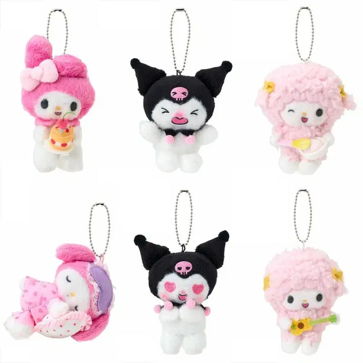 [BUNJANG] Sanrio Netflix Anime Mascot Holder Plush Keychain My Melody Kuromi Piano / 산리오 넷플릭스 애니 마스코트 홀더 인형 키링 마이멜로디 쿠로미 피아노