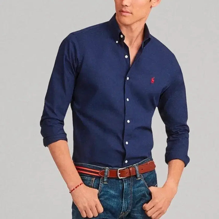 [BUNJANG] Polo Ralph Lauren Garment Dyed Classic Fit Shirt Navy XL, L / 폴로 랄프로렌 가먼트 다이 네이비 클래식핏 셔츠 Xl, L